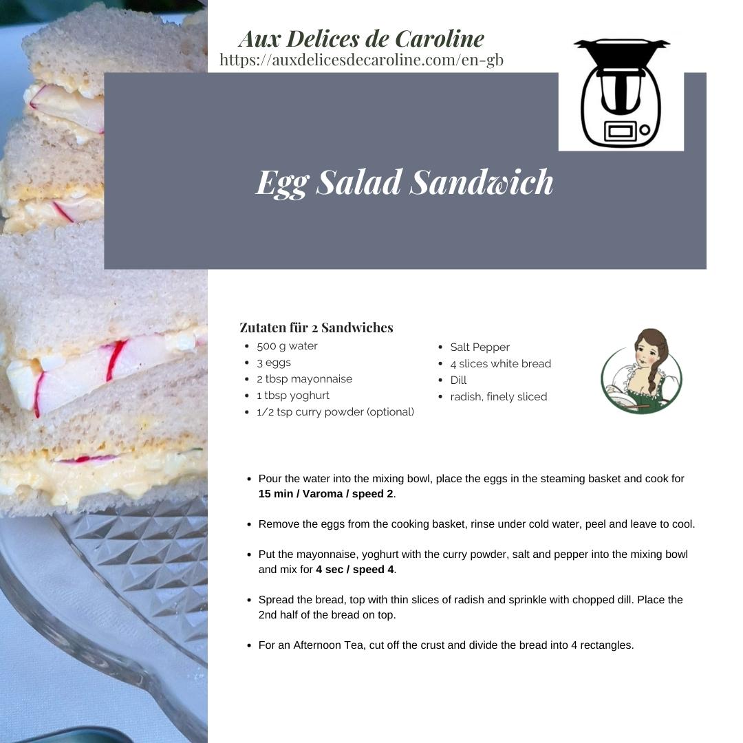 Egg salad sandwich (traditional & Thermomix)