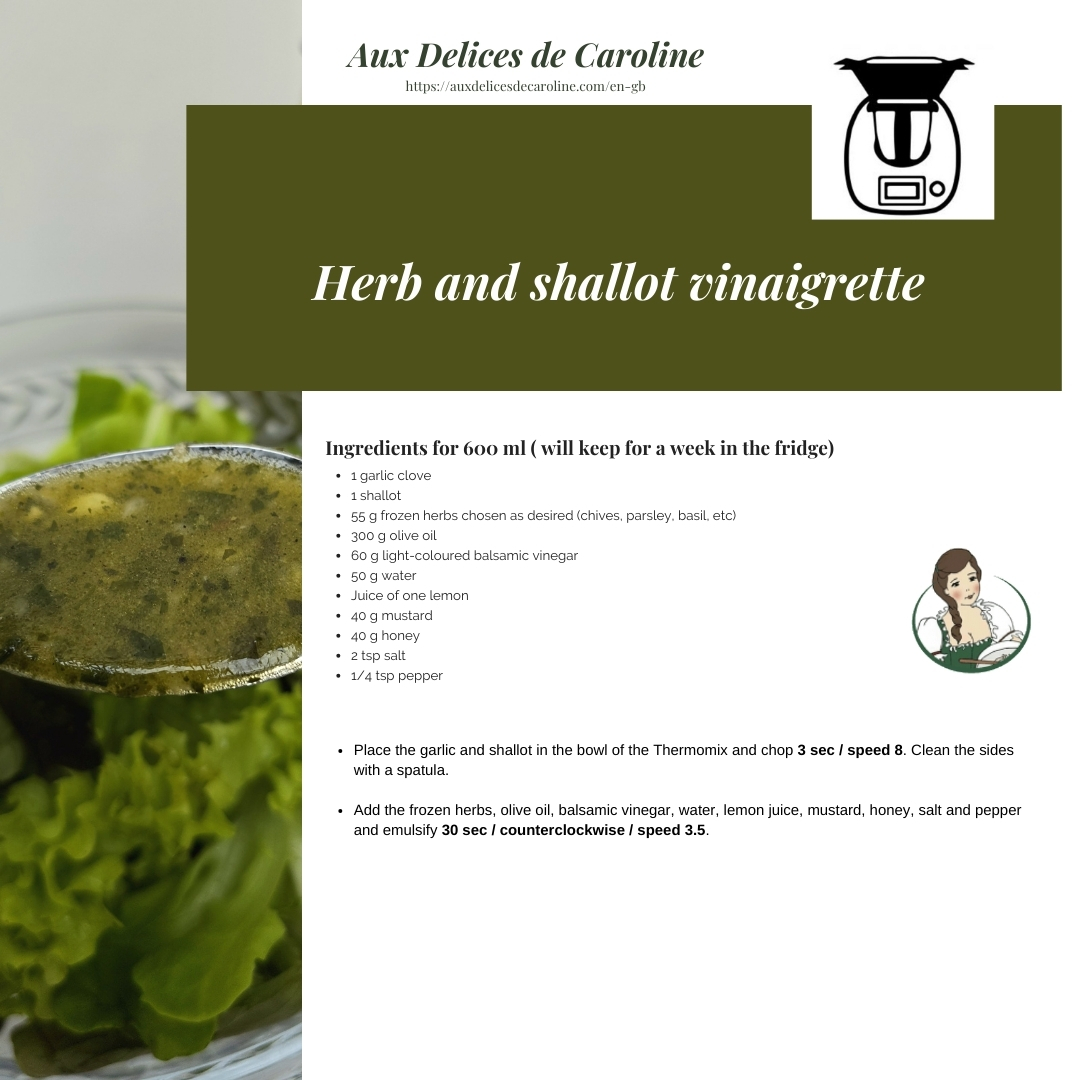 Shallot and herb salad dressing (traditional & Thermomix)
