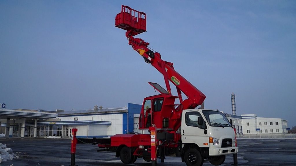 Автовышка АГП 26 метров Jinwoo 280 на базе Hyundai HD-78