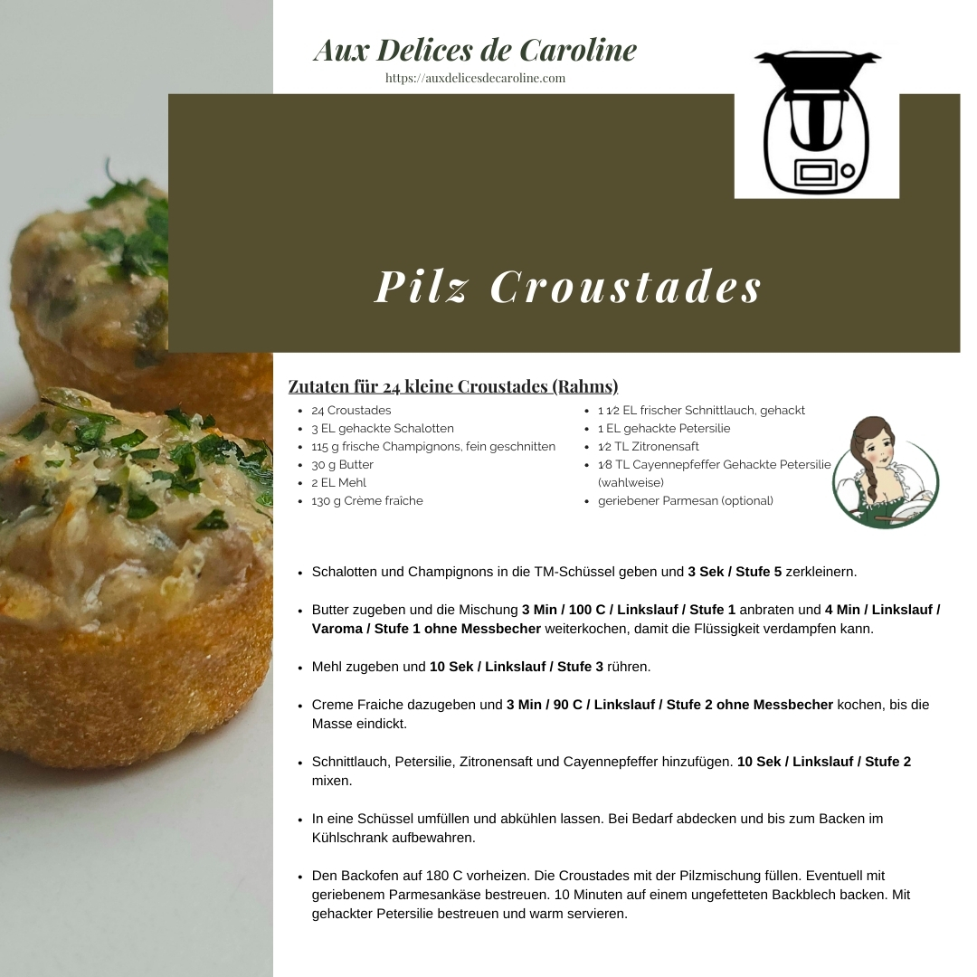 Pilz Croustades (traditionel & Thermomix)