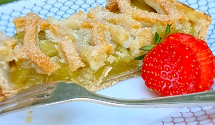 Simple tarte à la rhubarbe (Version traditionelle & Thermomix)