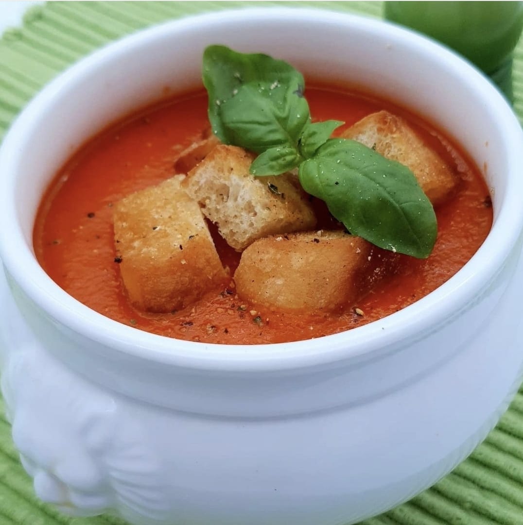 Tomatencremesuppe  mit Croutons (traditionel & Thermomix)