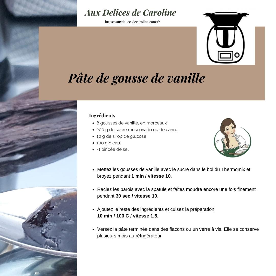 Pâte de gousse de vanille (traditionnelle & Thermomix)
