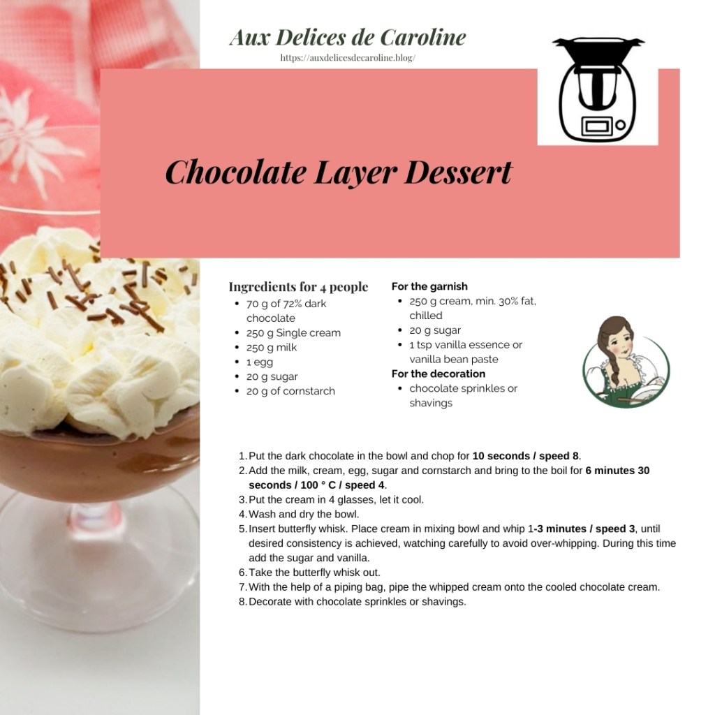 Quick chocolate dessert cream (traditional & Thermomix)