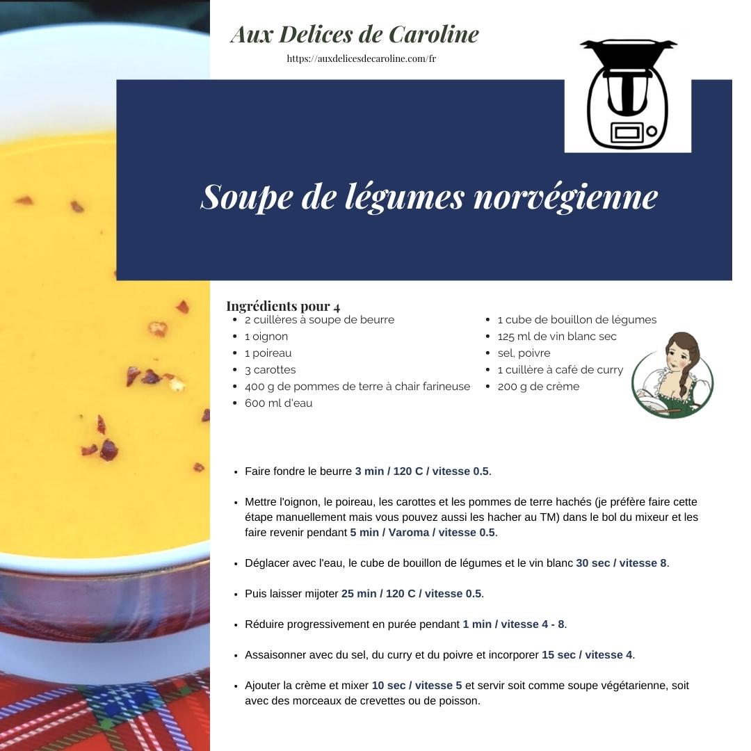 Soupe de légumes norvégienne (traditionelle & Thermomix)