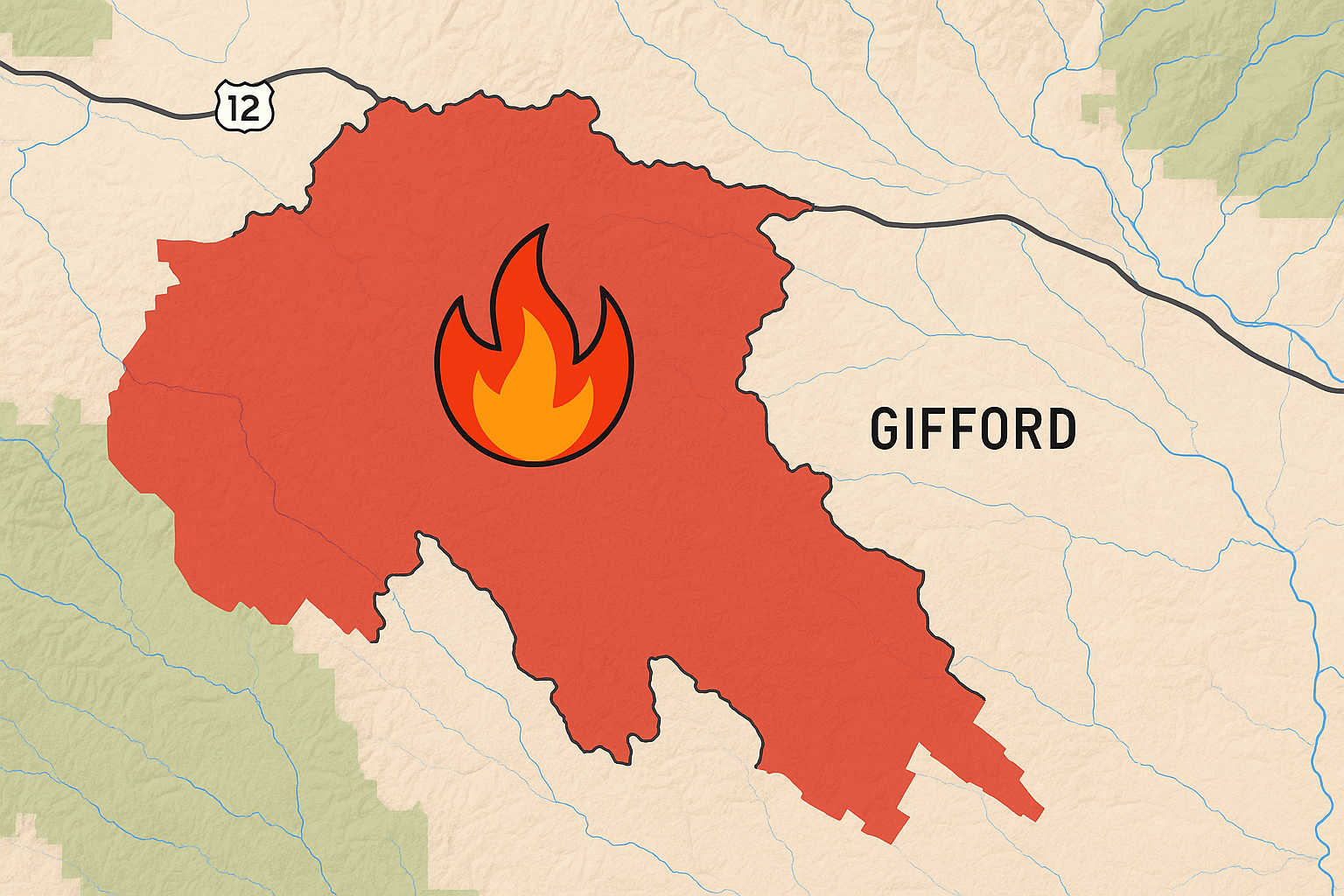 gifford fire map