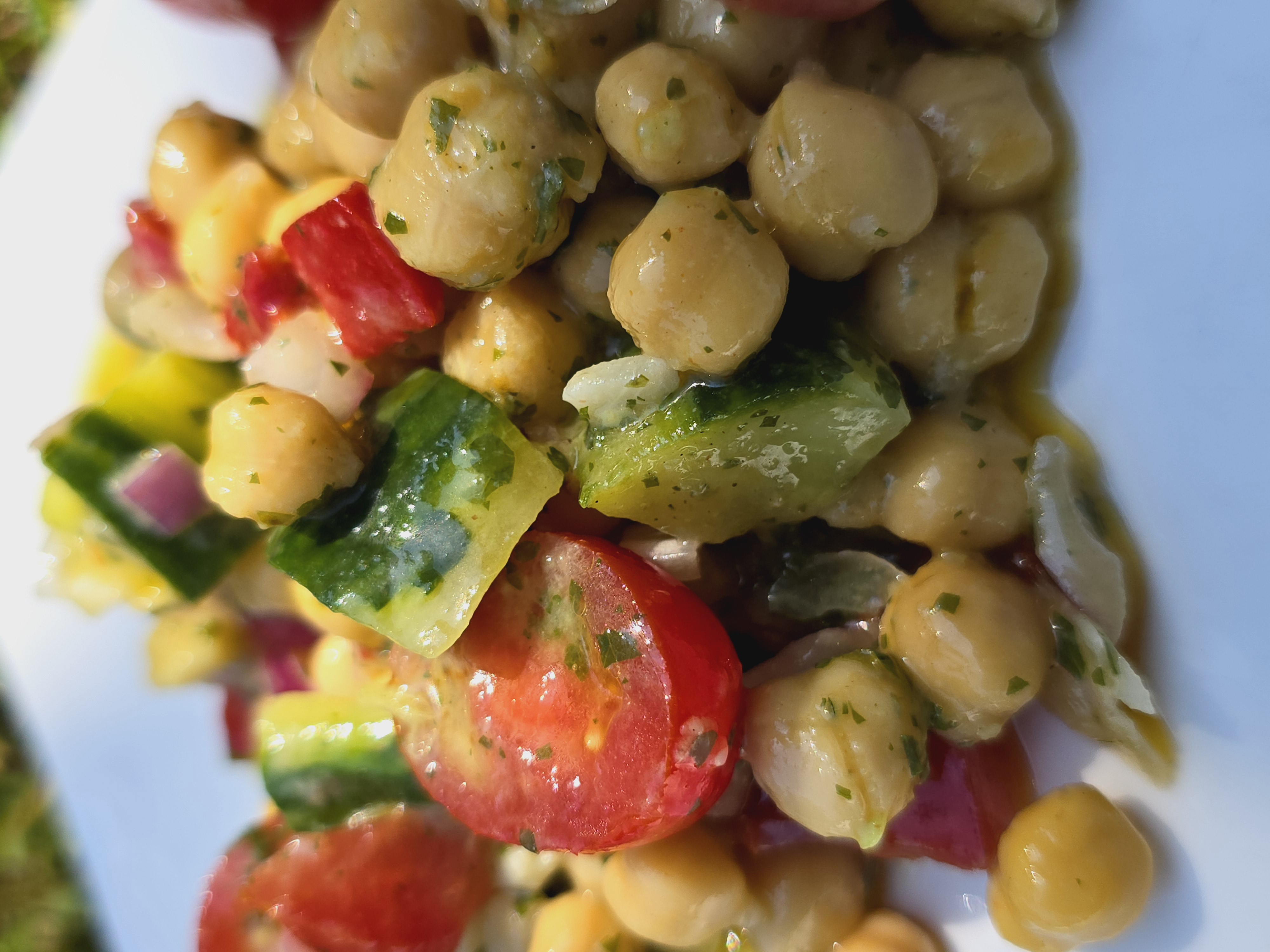 Mediterranean chickpea salad