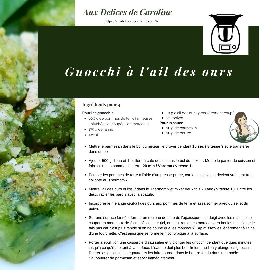 Gnocchi à l'ail des ours (traditionelle et Thermomix)