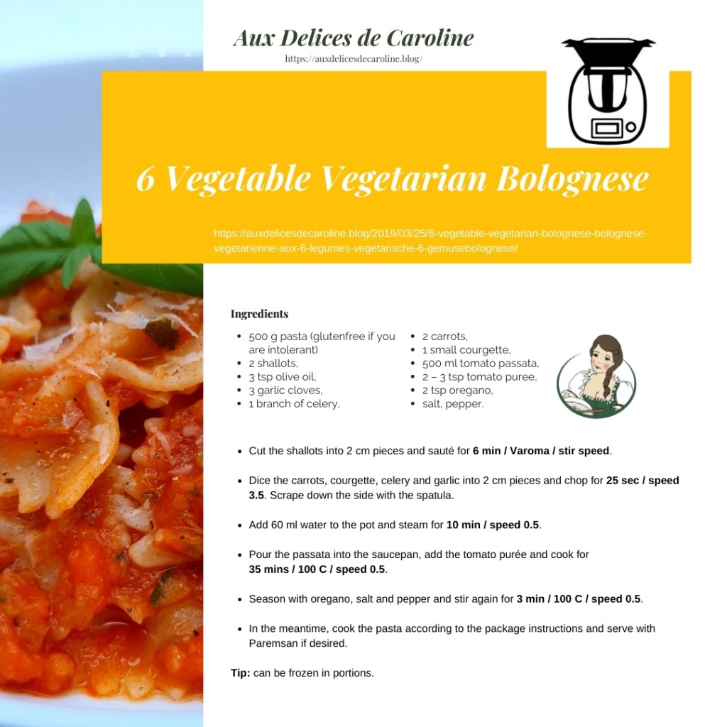 6 Vegetable Vegetarian Bolognese (traditionelle & Thermomix)