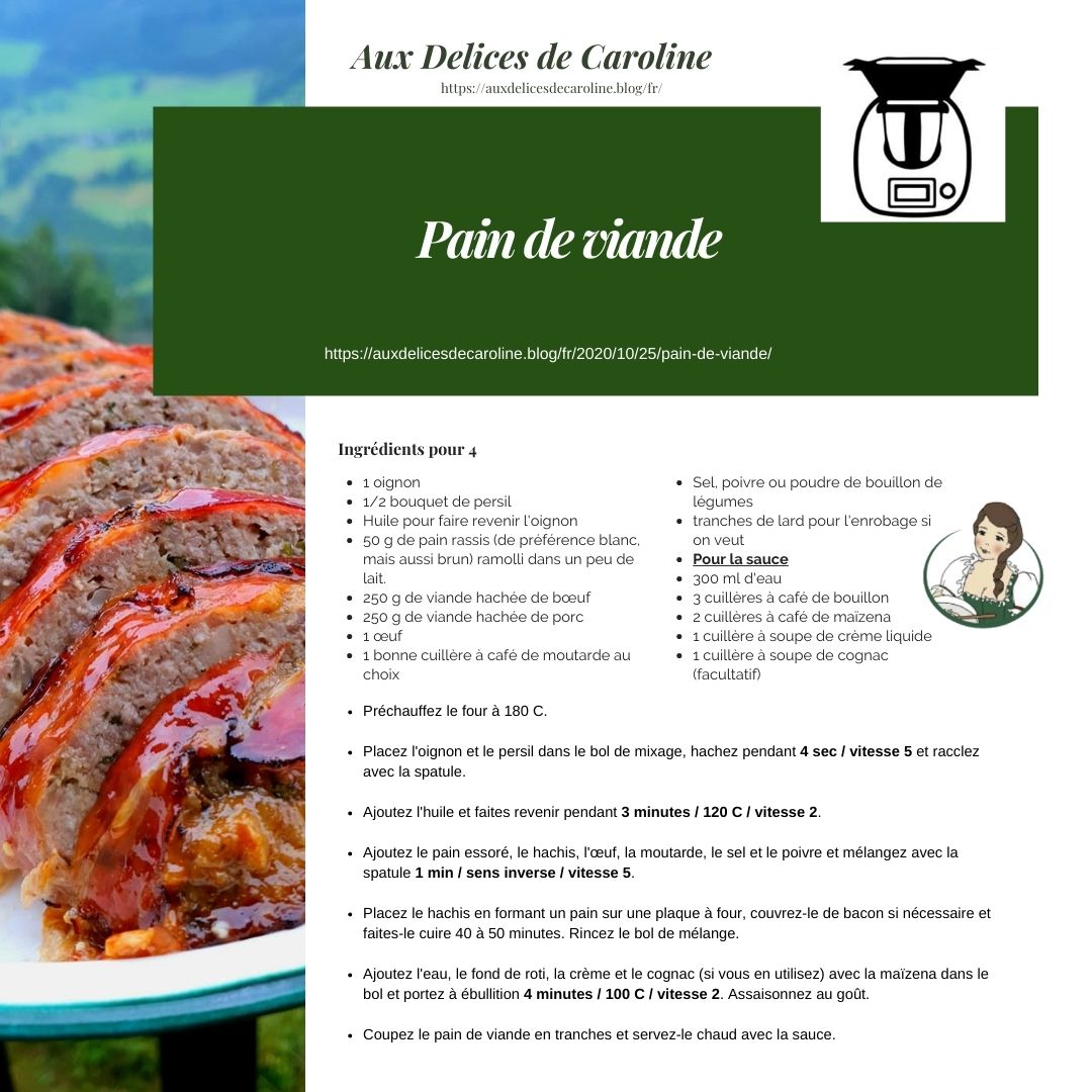 Pain de viande (traditionel & Thermomix)