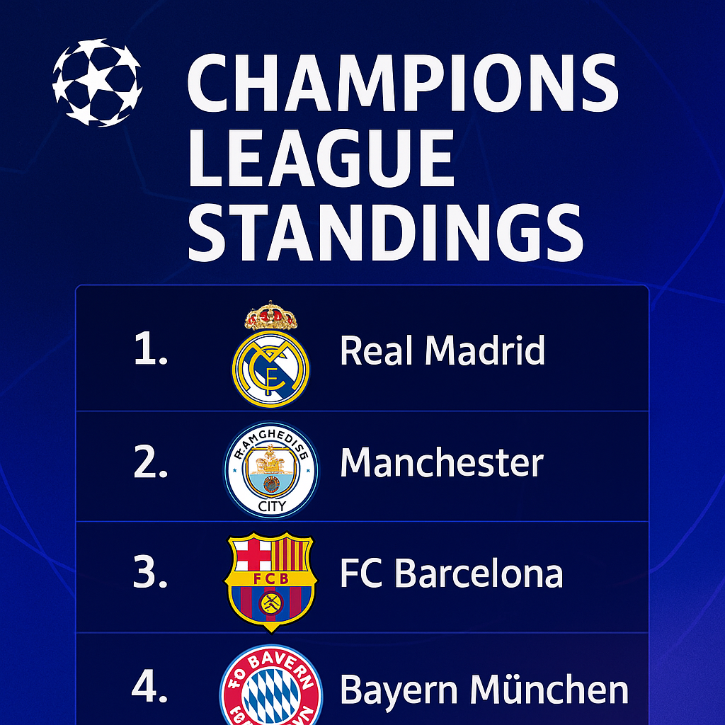 champions league standings