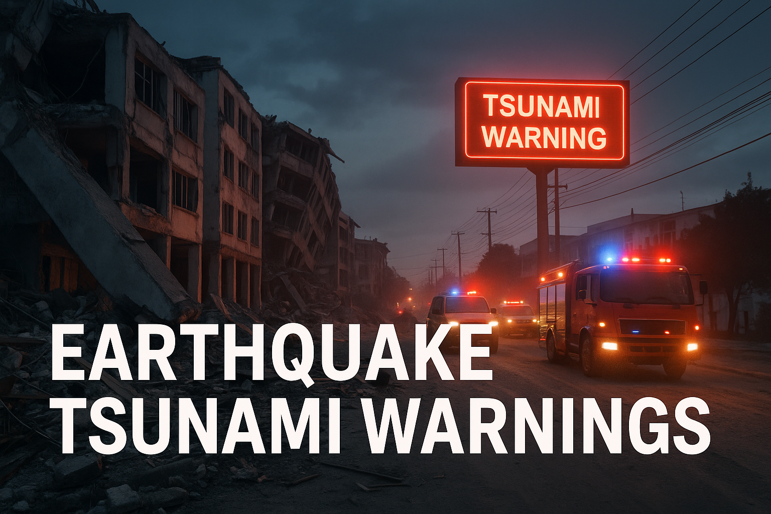 earthquake tsunami warnings