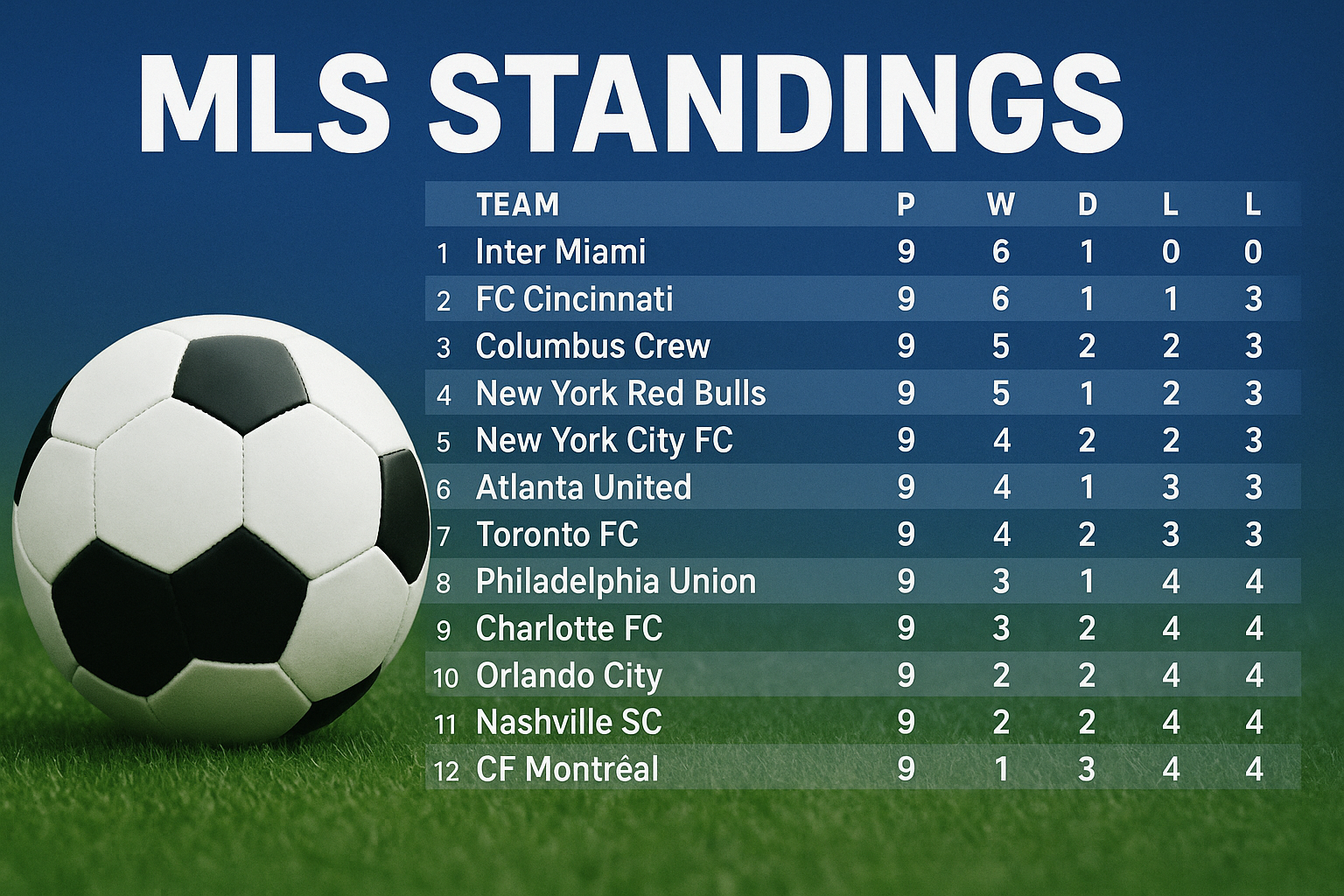 mls standings