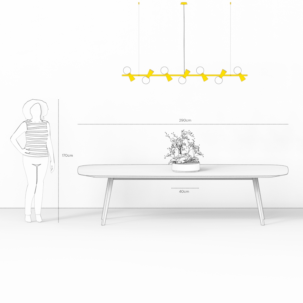 Pendente PIVÔ 7  – iluminação de teto