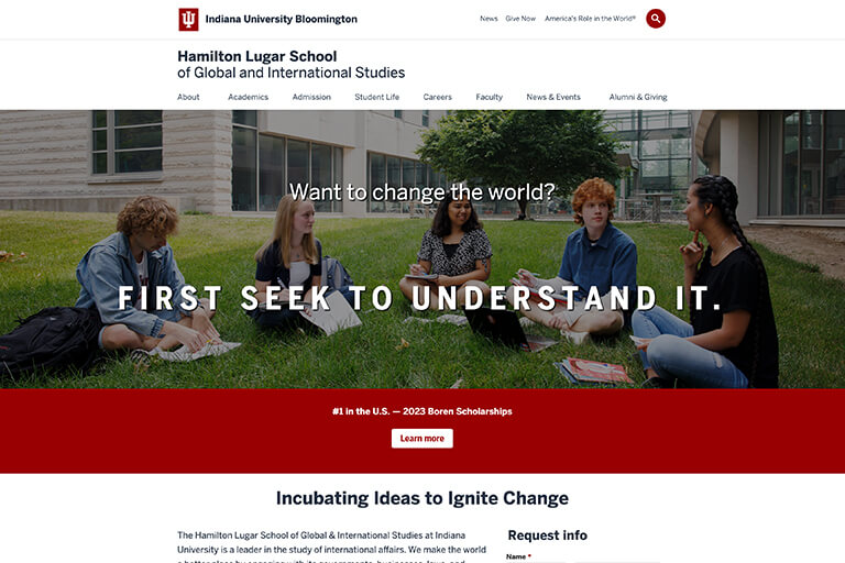 Hamilton Lugar School of Global and International Studies's homepage