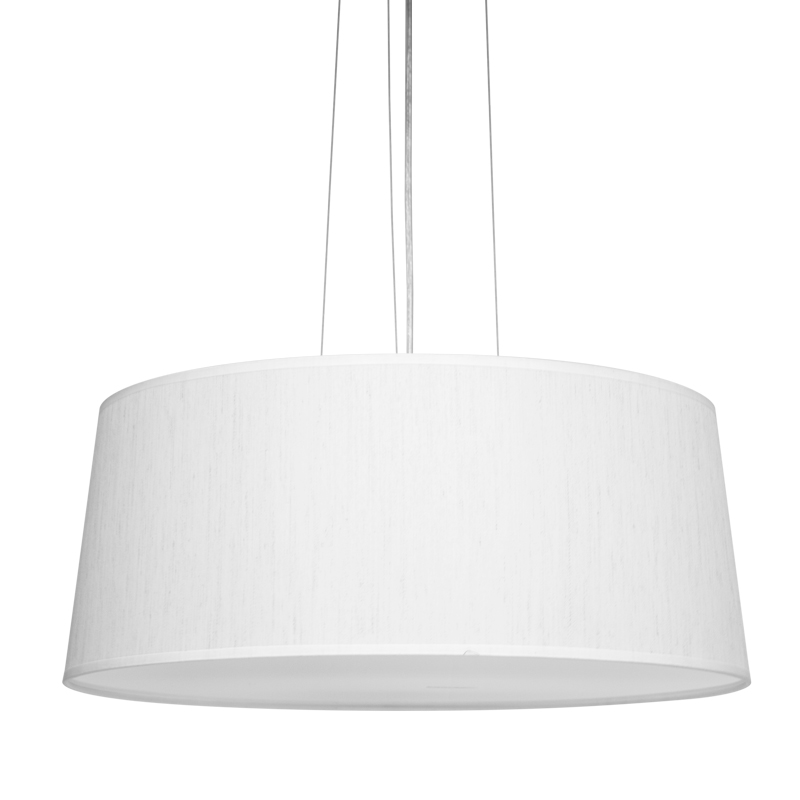 Pendente Tecido Liso Branco ou Bege – iluminação de teto
