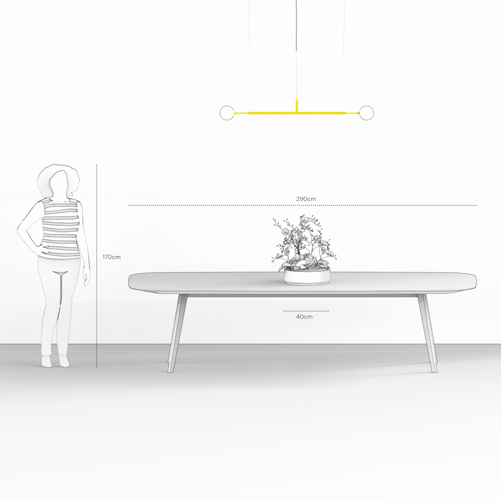 Lustre DUE G – iluminação de teto