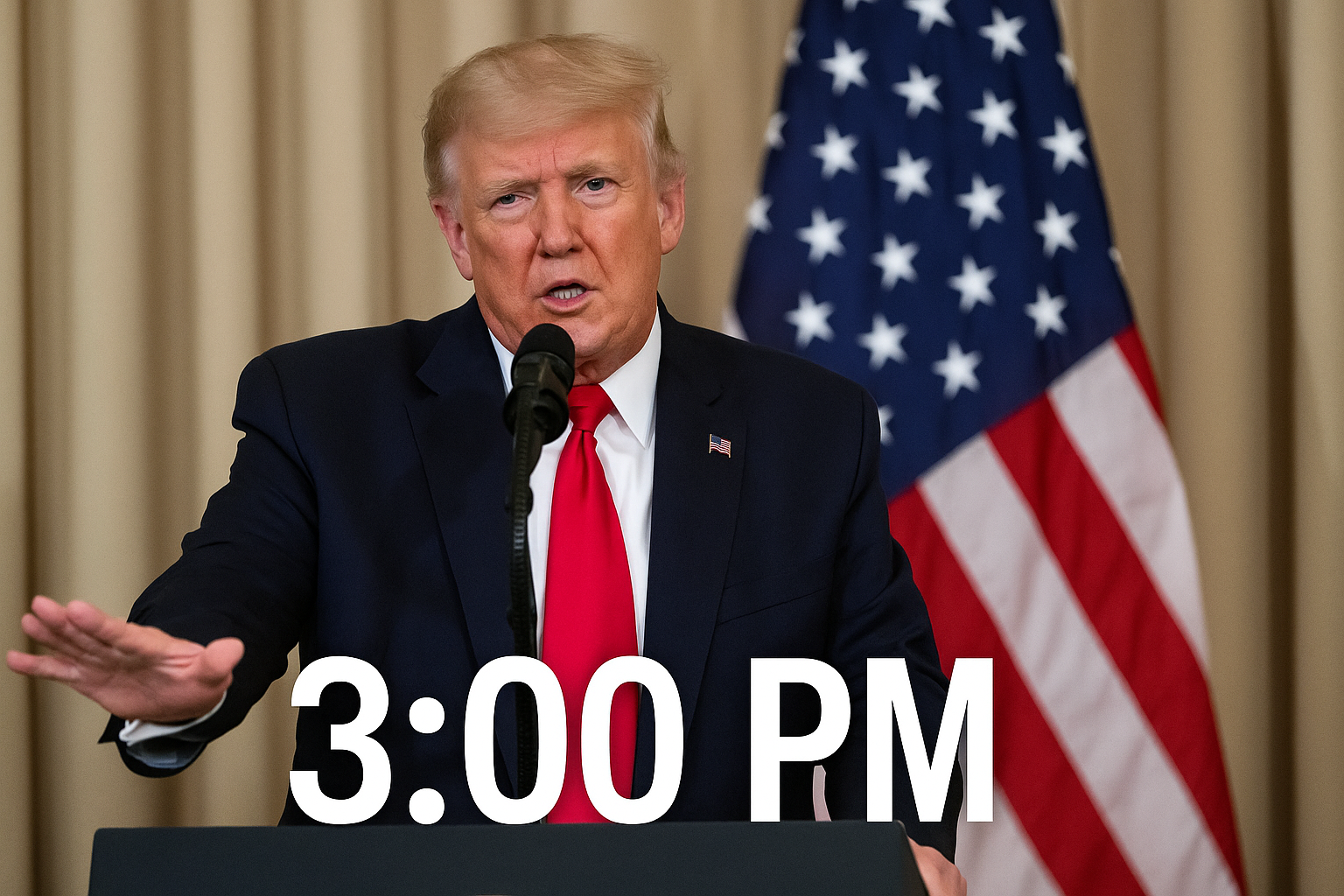 trump announcement 3pm