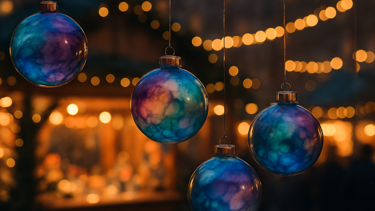 Workshop „Alkohol Ink Weihnachtskugeln bemalen“