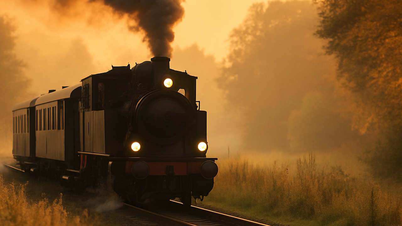 Fahrt mit der historischen Dampflok Karoline