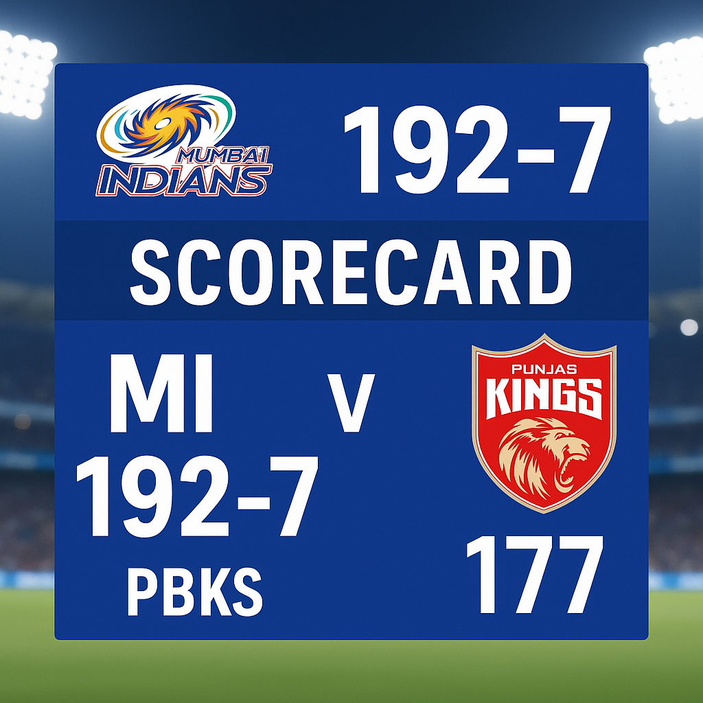 mumbai indians vs punjab kings match scorecard