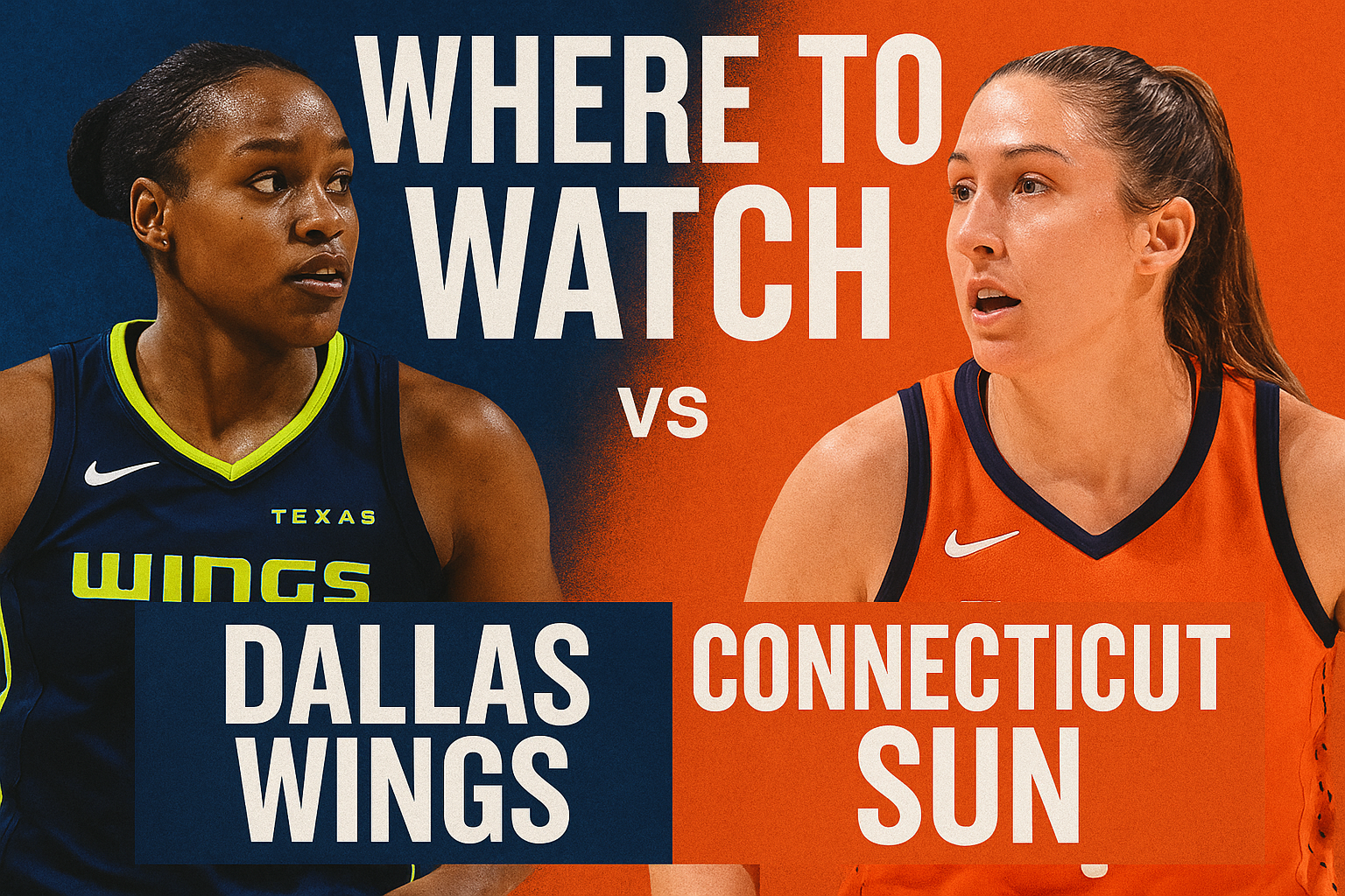 where to watch dallas wings vs connecticut sun