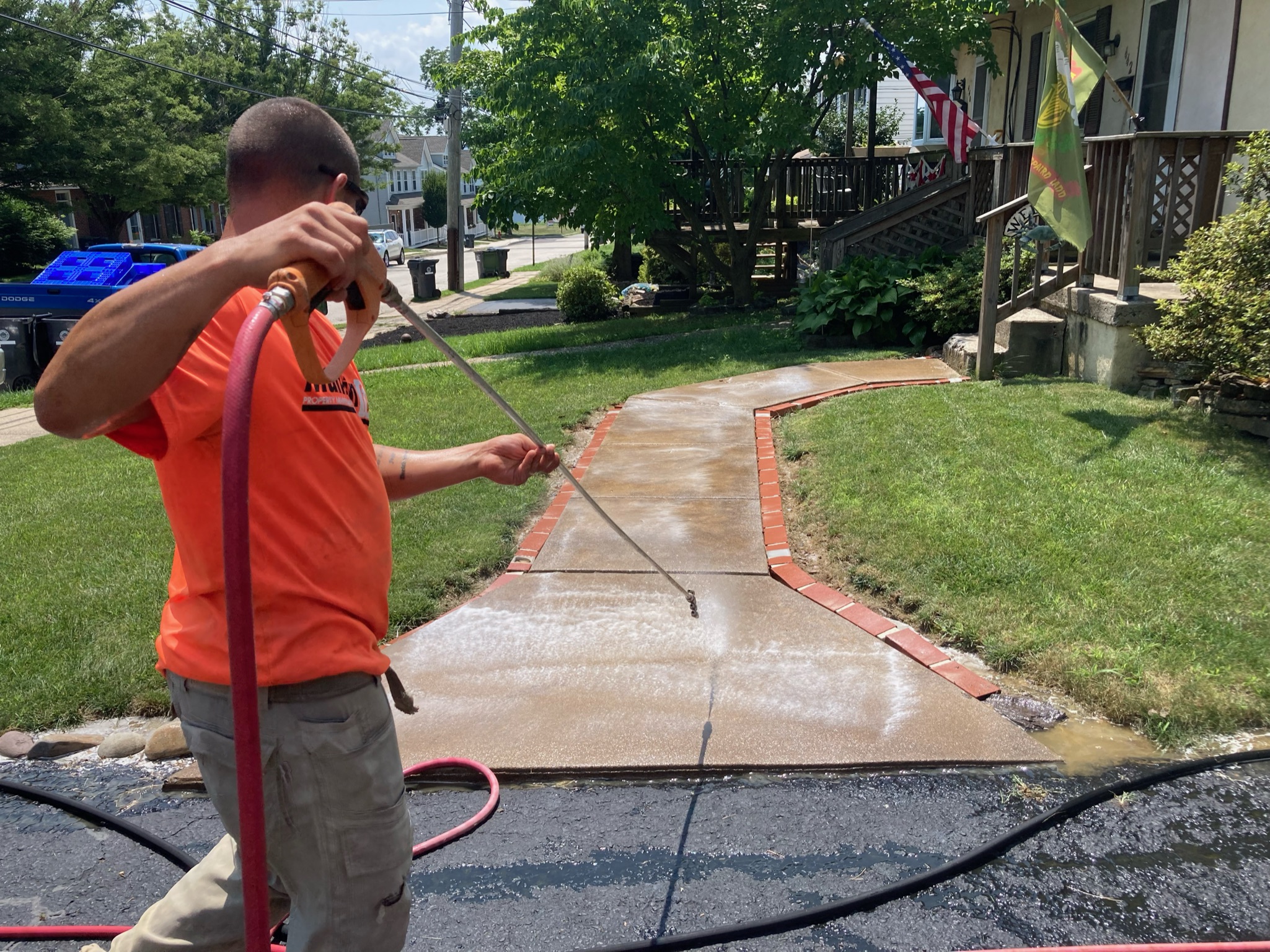 Before House Power Washing in Haverford, PA