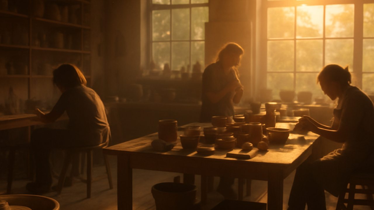 Töpfern im Jugendzentrum