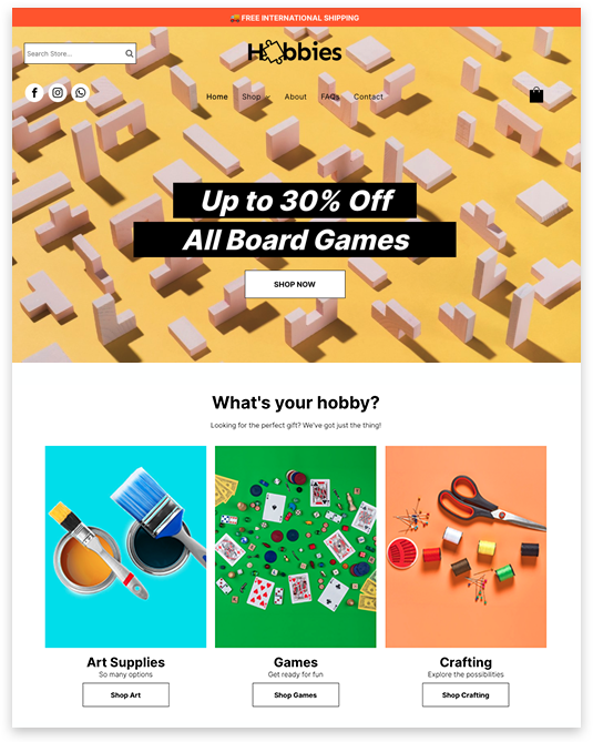 งานอดิเรกร้าน