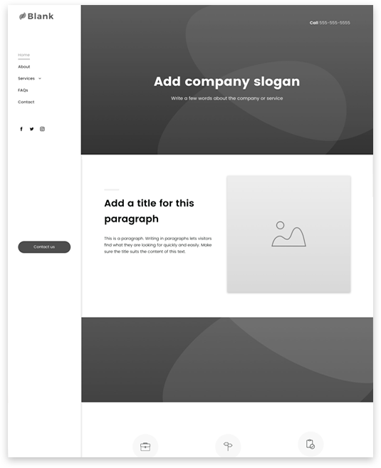 แถบด้านข้างที่ว่างเปล่า