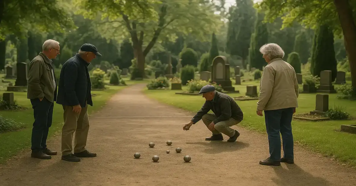 Boulen auf dem Lauenburger Friedhof