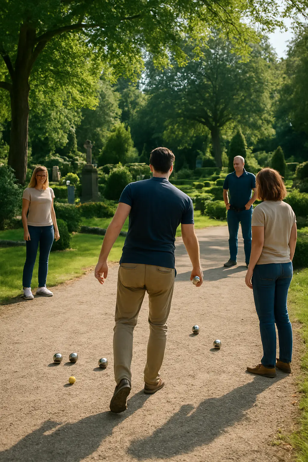 Boulen auf dem Lauenburger Friedhof