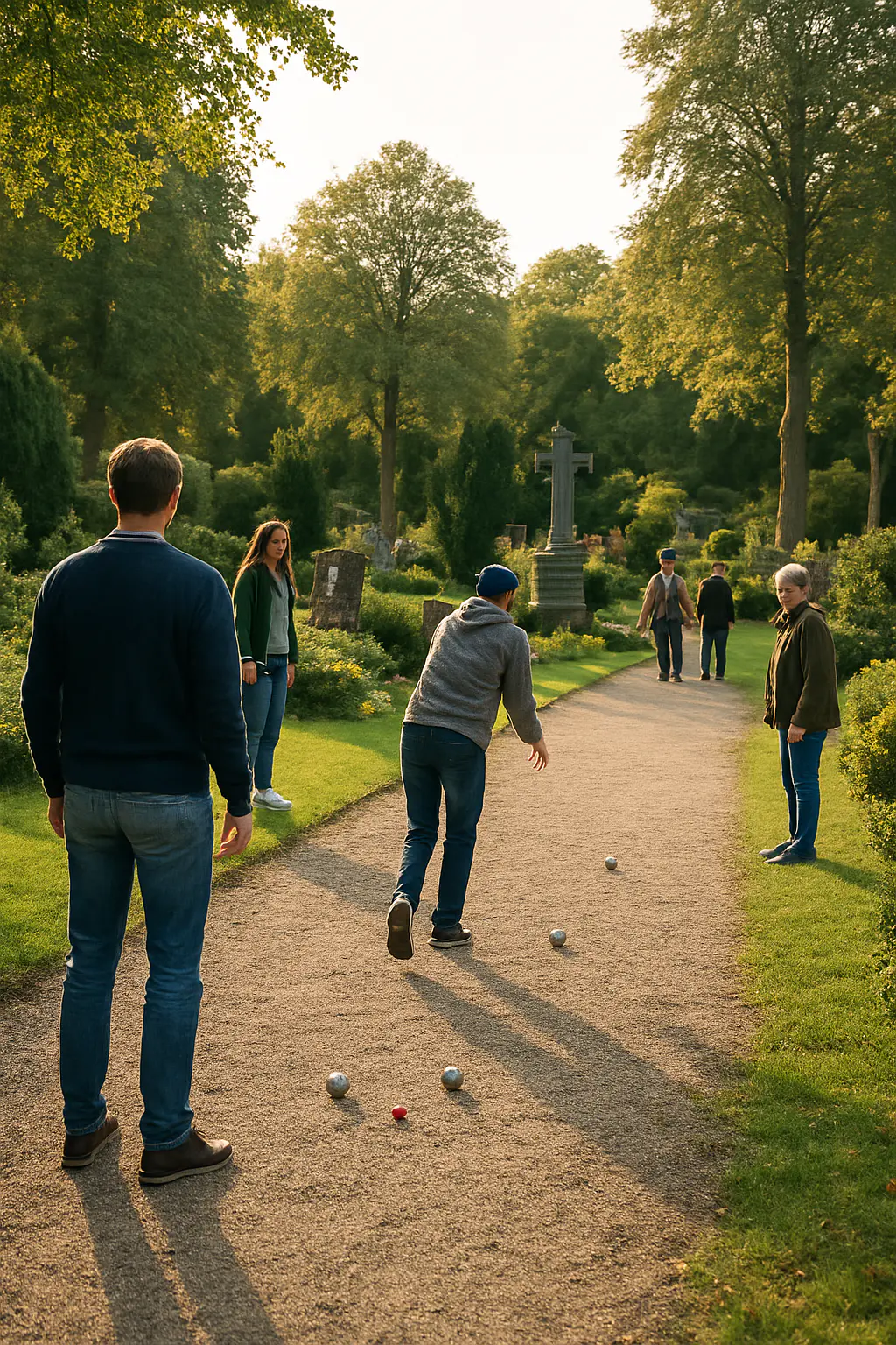 Boulen auf dem Lauenburger Friedhof