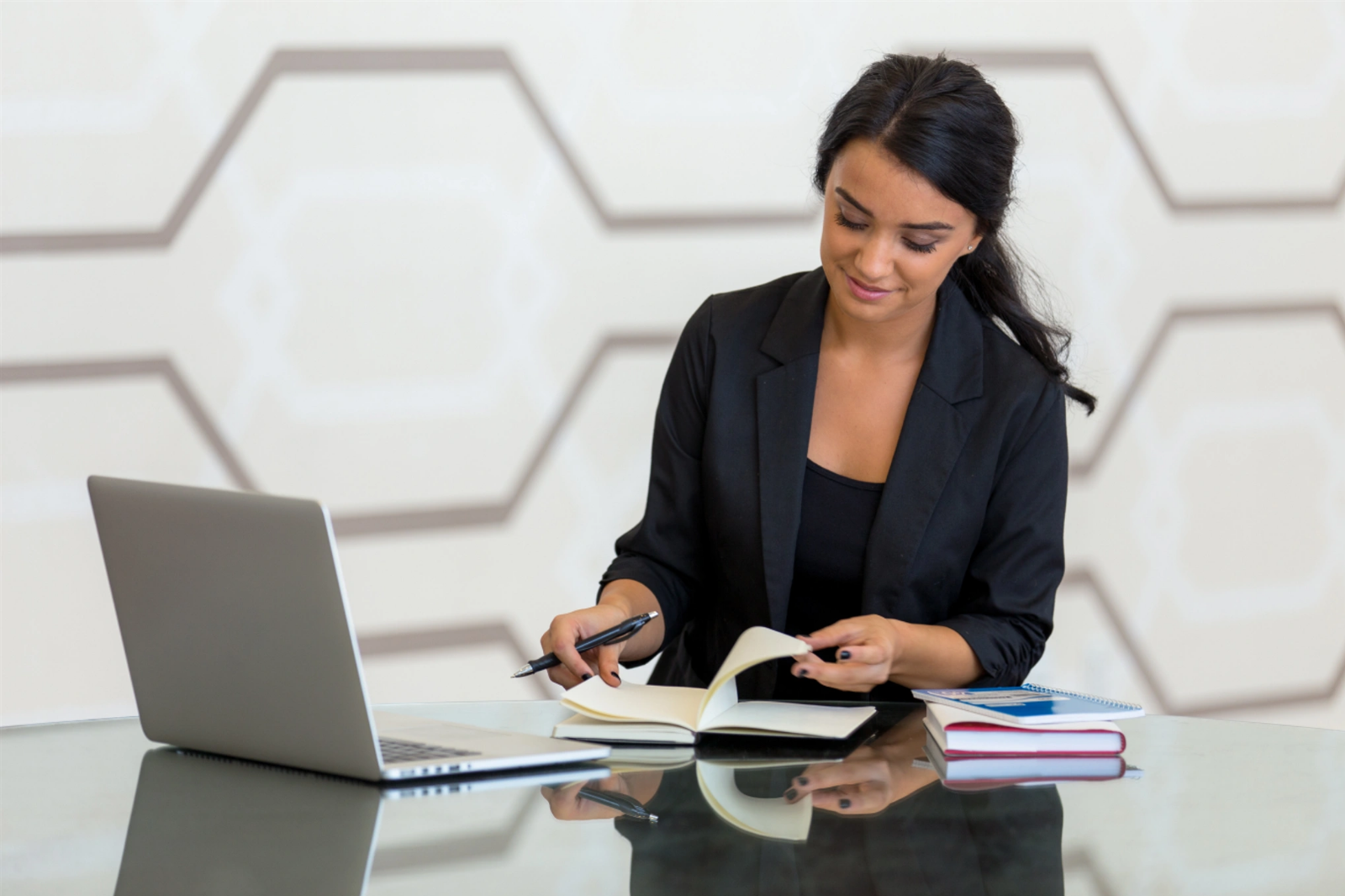 Office professional working on a laptop
