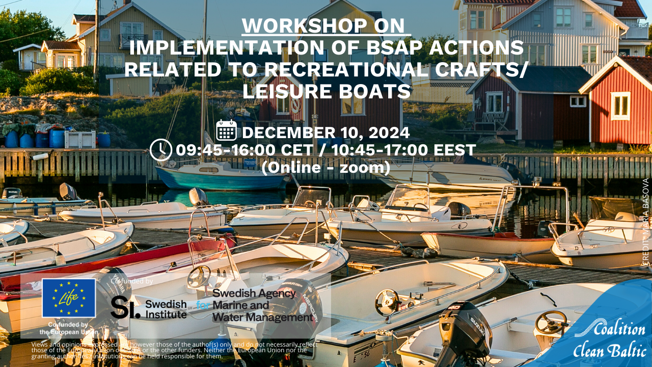 Workshop on implementation of BSAP actions related to recreational crafts/leisure boats