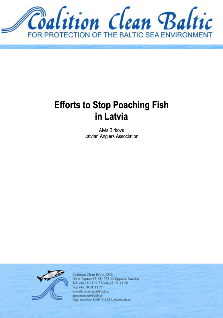 Efforts to stop poaching fish in Latvia