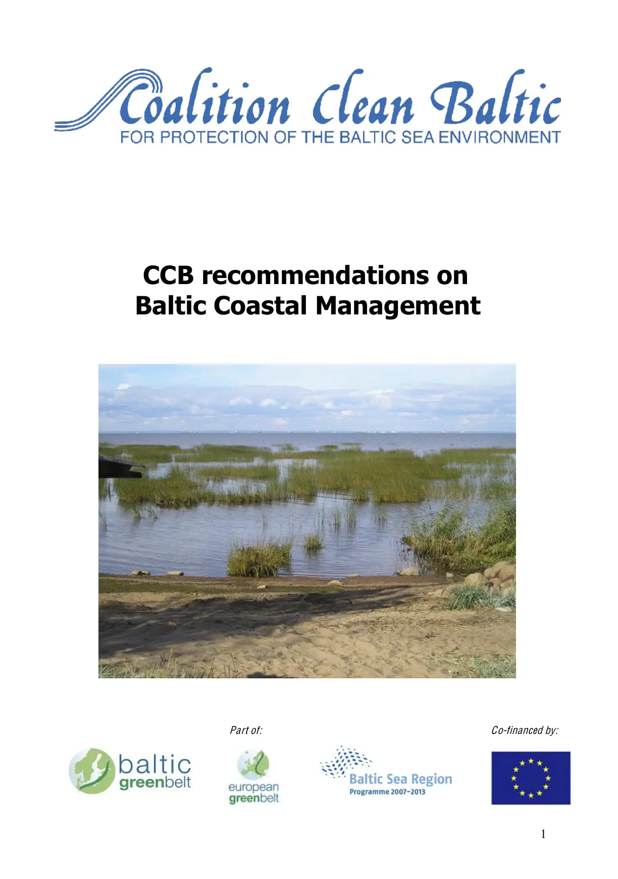 CCB Recommendations on Baltic Coastal Management