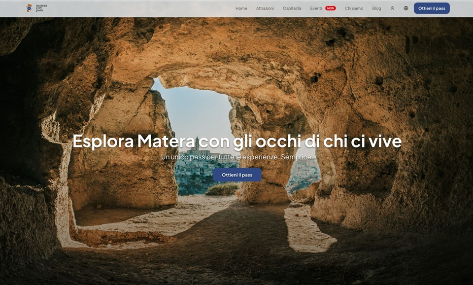 Matera City Pass lancia il nuovo sito web con una sezione dedicata agli eventi