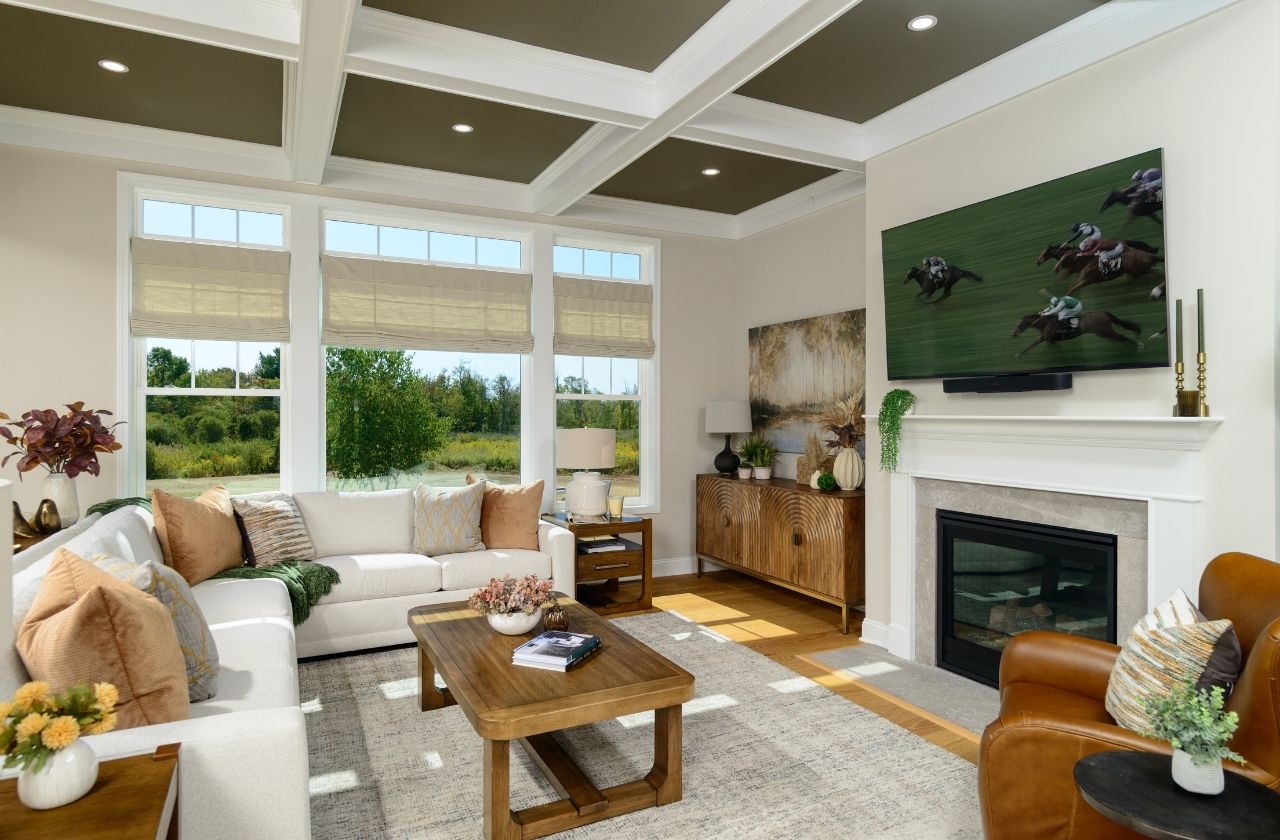 18 Dahlia Drive - Lincoln Ranch - Great room featuring a gas burning fireplace