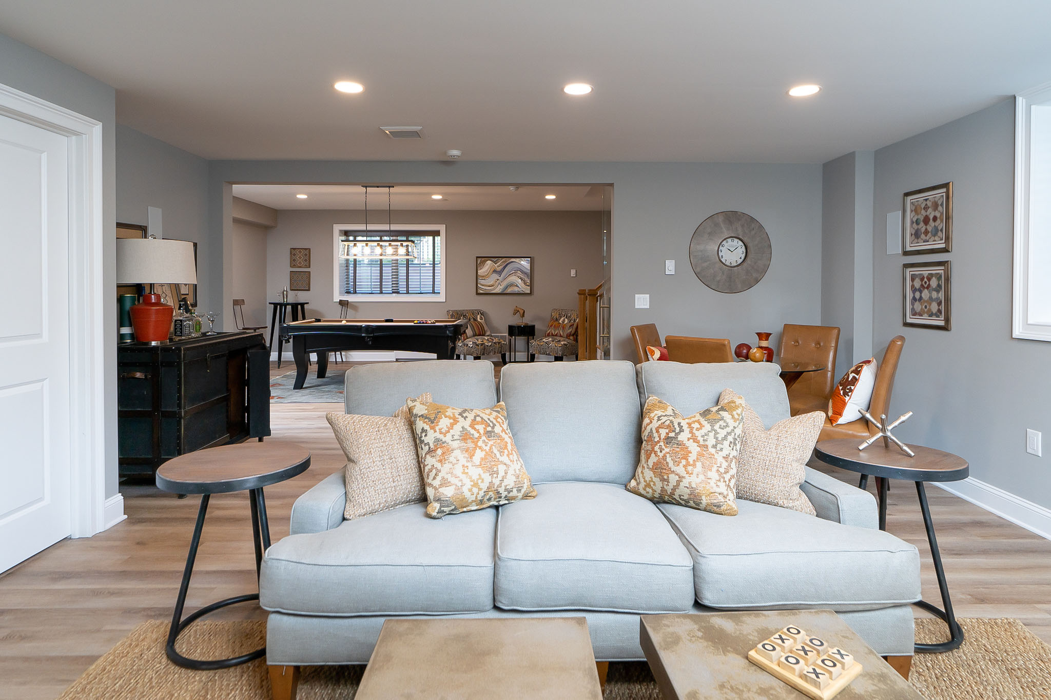 Luxury Townhome - Lookout lower level outfitted with a pool table, custom wine room, home theater and half bath.