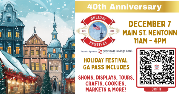 Newtown Holiday Festival Takes Over Main Street on December 7 from 11am - 4pm