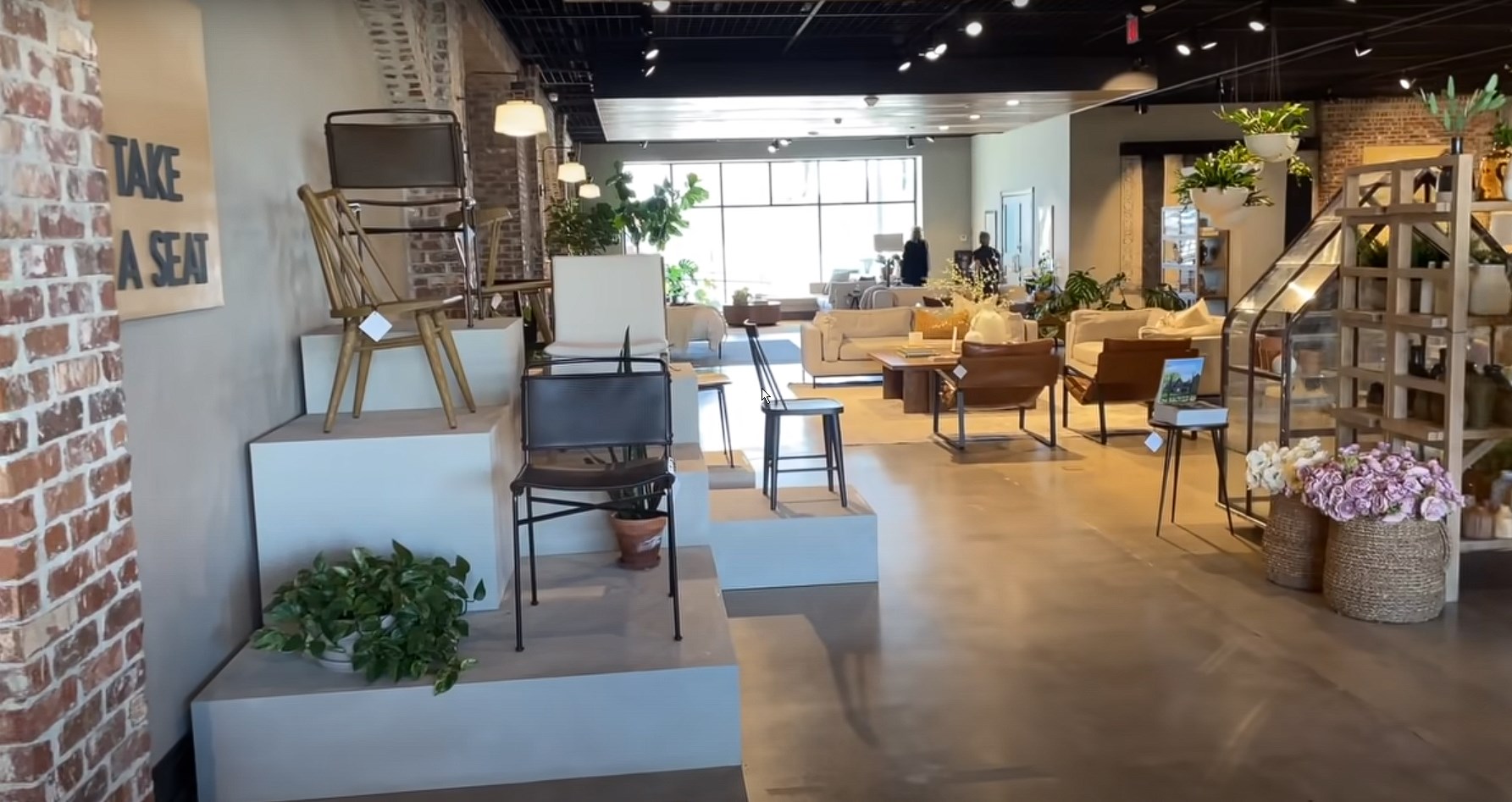 Inside the home decorating shop in Waco, TX at Magnolia Market at the Silos