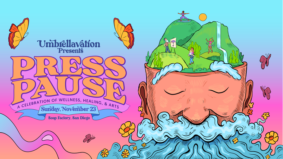 Flyer for Umbrellavation Presents: Press Pause