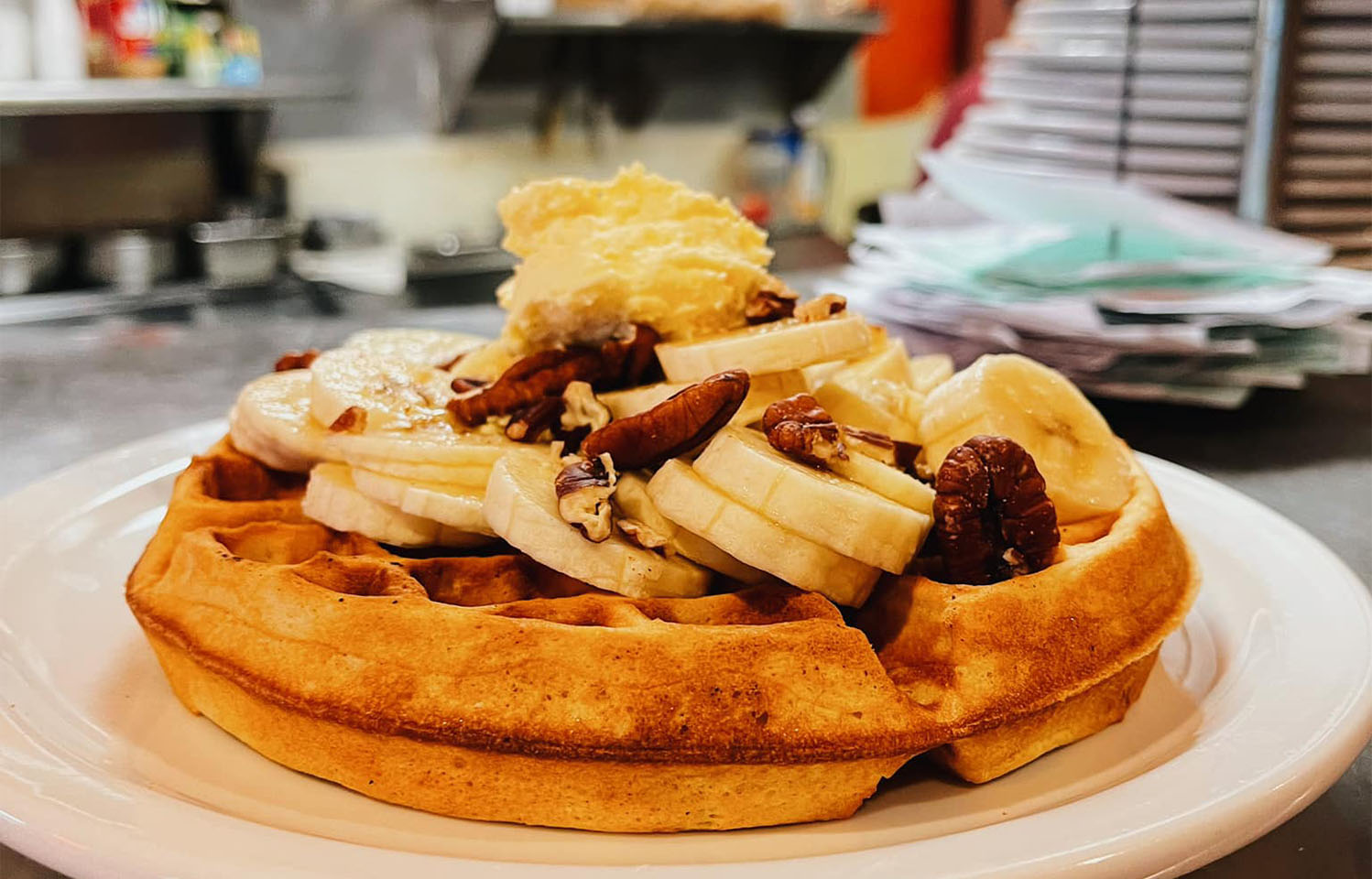 Enjoy a classic diner breakfast at Ernie's Cafe in Columbia, MO.