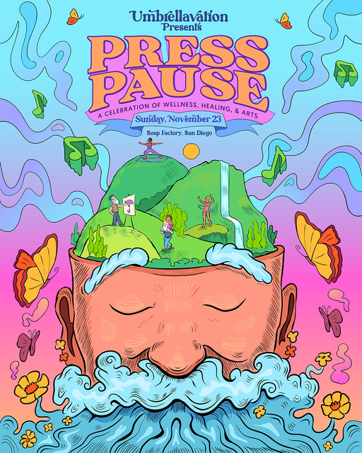 Flyer for Umbrellavation Presents: Press Pause