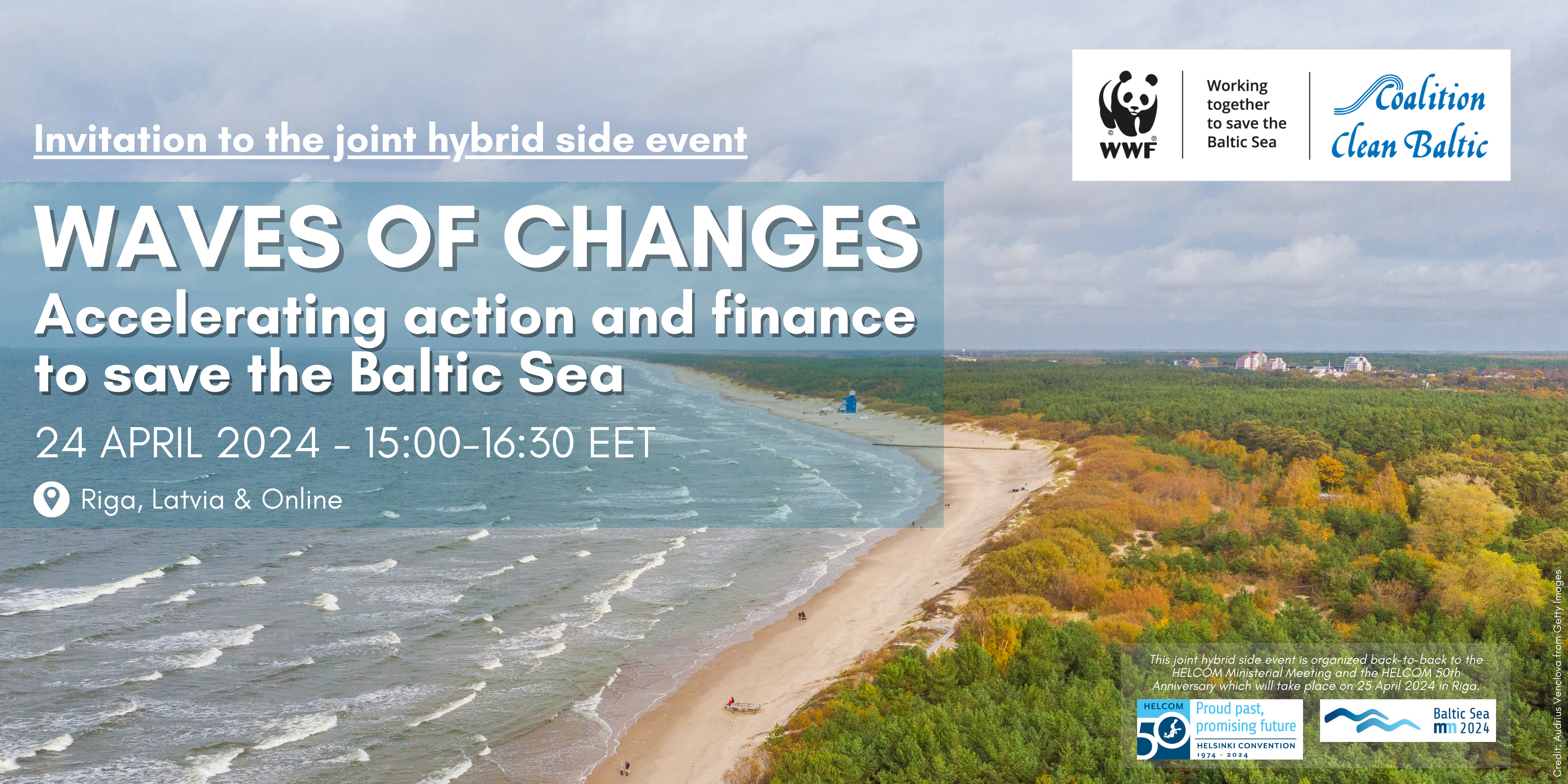 CCB WWF side event "Waves of changes - Accelerating action and finance to save the Baltic Sea"