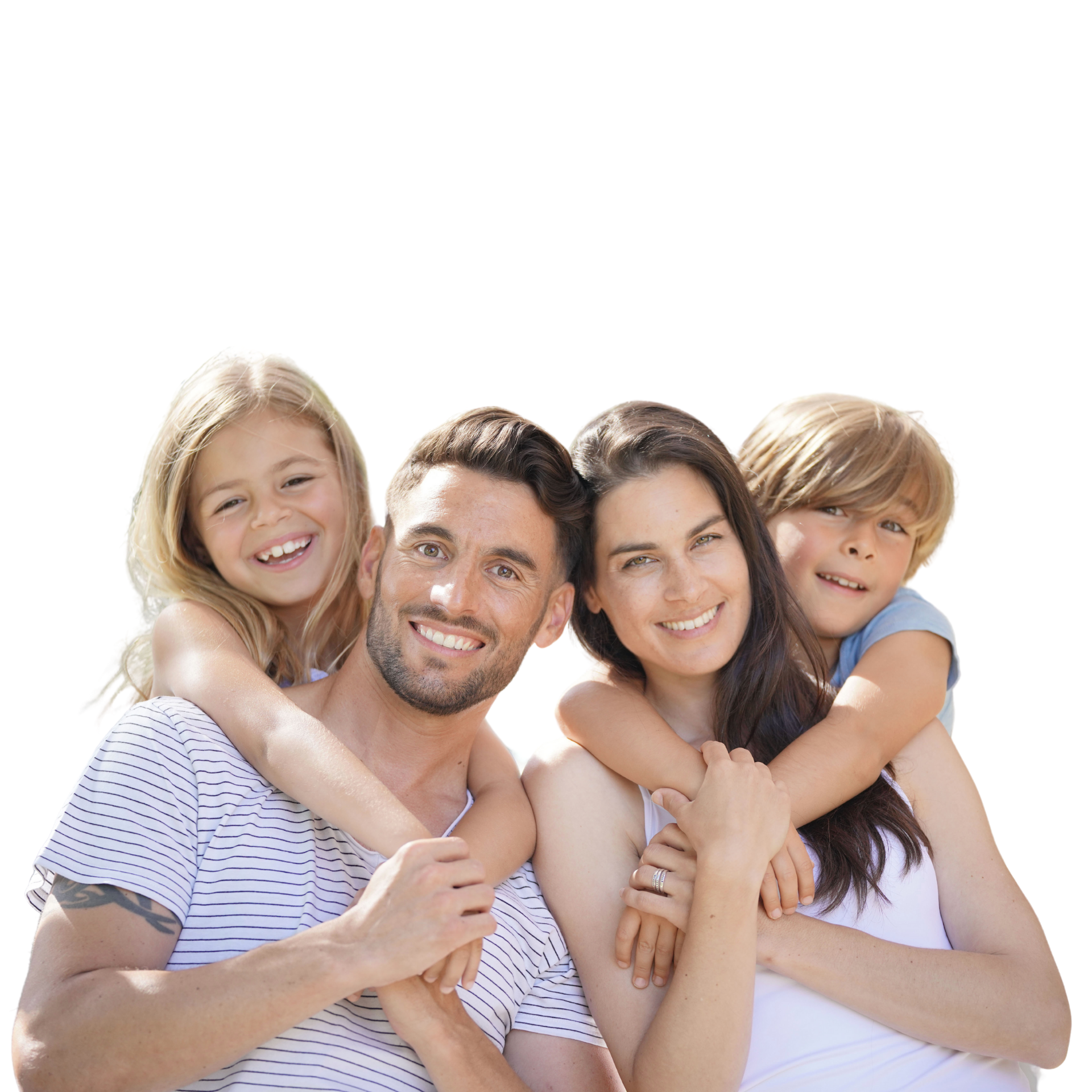 A woman with long hair is smiling with her hands on her face.
