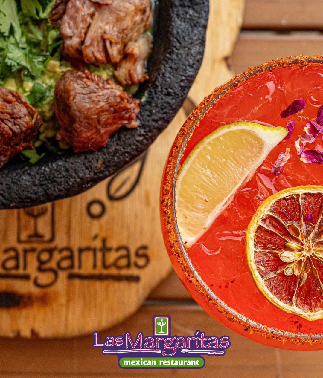 Las Margaritas offers a wide range of authentic Mexican and Tex-Mex favorites. The succulent Chile Colorado is a refreshing and satisfying alternative for steak lovers, Camarones a la Diabla is a bold dish featuring tiger shrimp served in signature spicy ranchero sauce, the gigantic Burrito Gonzalez is designed with a big appetite in mind and is stuffed with sirloin steak or chicken, onions, bell peppers and beans. Whatever you may choose we are sure you will love! Visit Las Margaritas today.