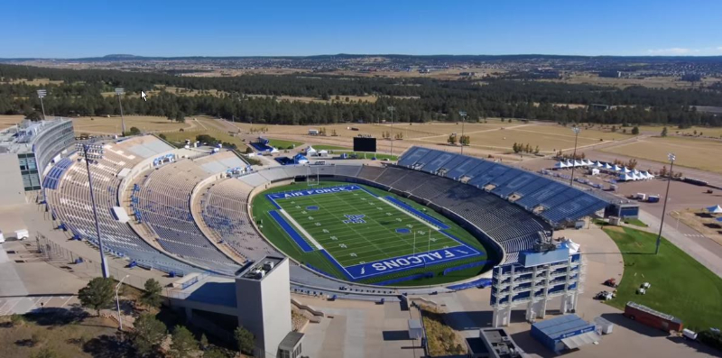Air Force Academy Falcons football stadium in Colorado Springs CO