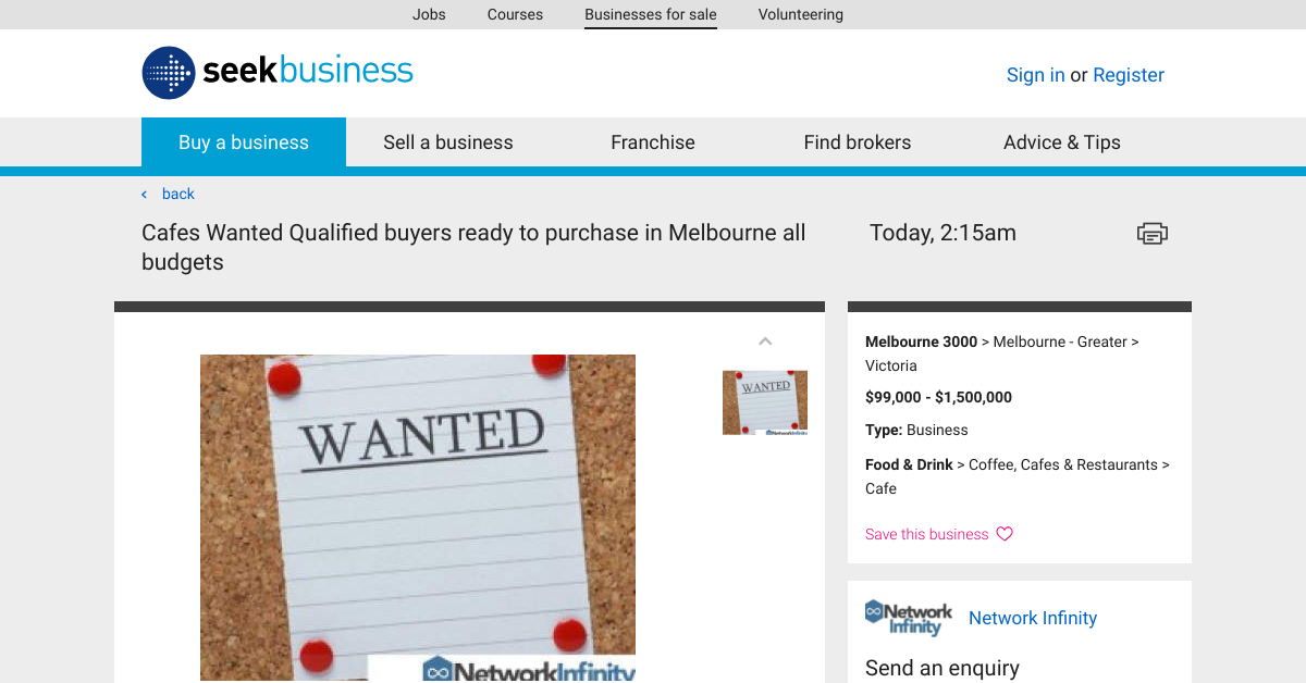 Sell Business in Eltham